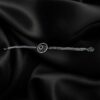 Fancy silver bracelet with beautiful silver stone design (BR005)