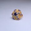Golden Toned Royal purple Ring- (R004) - Image 2