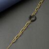 Golden-Toned Bracelet with Black Stones - (BR0014) - Image 3