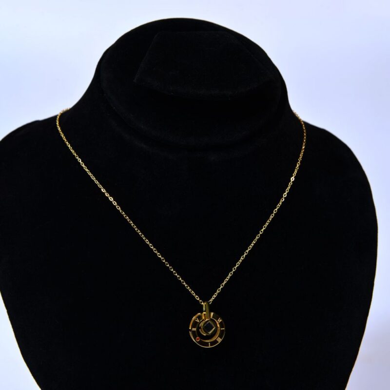 Double Sided Numeral Roman Pendant Necklace (PD0021)