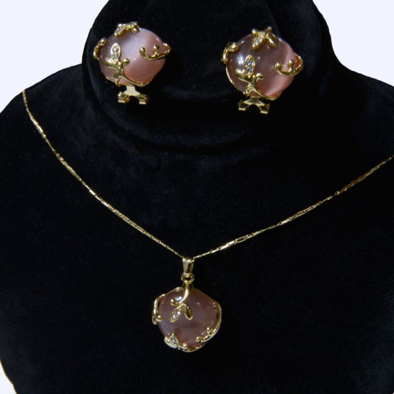 Dusky Orchid Crystal Gem Jewelry Set (FS002)