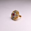Elegant Golden Ring with Multicolor Gems- (R002) - Image 2
