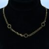 Heavy Chain Gold Toned Roman Numeral Necklace with Black Stone Accents (PD006) - Image 2