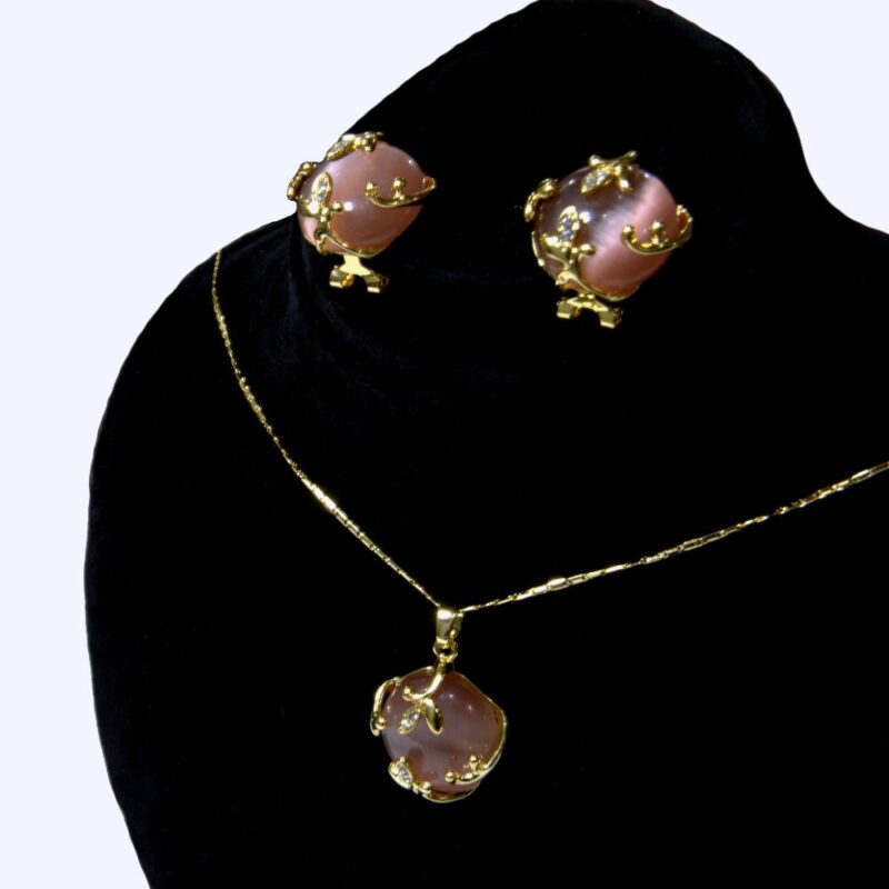 Dusky Orchid Crystal Gem Jewelry Set (FS002) - Image 2