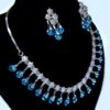 Graceful Blue & Crystal Stone Jewelry set (LC0010) - Image 2