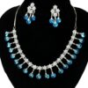 Graceful Blue & Crystal Stone Jewelry set (LC0010)