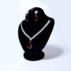 Ruby Red Gemstones & White Zarcons Jewelry Set (LC001) - Image 3