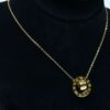 Gold Toned Roman Numeral pendant with Crystal Sparkle (PD0022) - Image 2