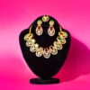 Golden-Toned Multicolor Heavy Dori Necklace Set with Bindi (LC0019)