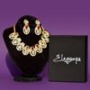 Golden-Toned Multicolor Heavy Dori Necklace Set with Bindi (LC0019) - Image 2