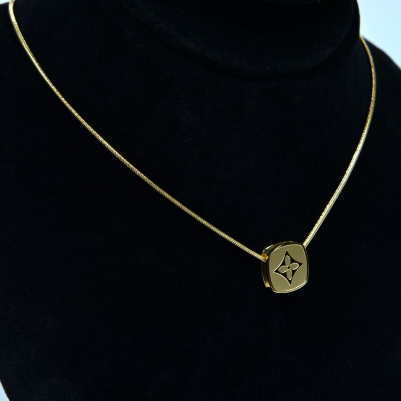 Golden Toned Stainless Steel Necklace with Star-Inspired Design PD0056(Golden) - Image 2