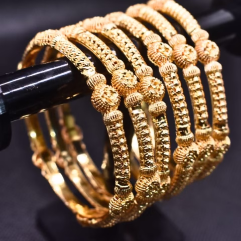 Gold plated Bridal Bangles (BG-009)