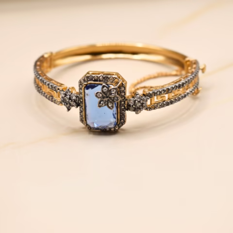 Dual Shade Kara Style Openable Bracelet (4 Colors Available) (BR-0018)