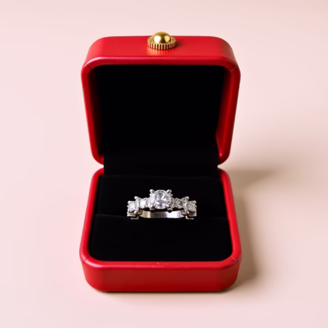 Luxury Diamond Look 1K Premium Imported Zircon Ring (R-0016)