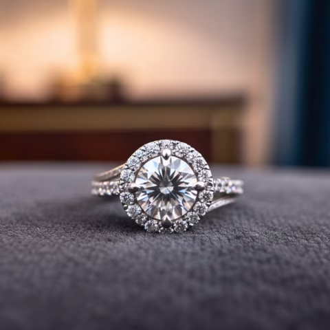 Stylish 1K American Diamond Zircon Adjustable Ring (R-0024)