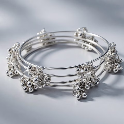 Trending Kashmiri Silver Bangles Set (BG-0017)