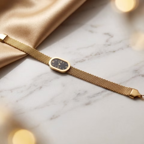 Trendy Watch Inspired Stainless Steel Bracelet (BR-0044)